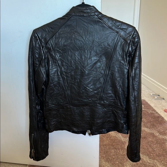 Polo Ralph Lauren Black Leather Moto Jacket | Real Cowhide | Women’s Size Small - Picture 11 of 13